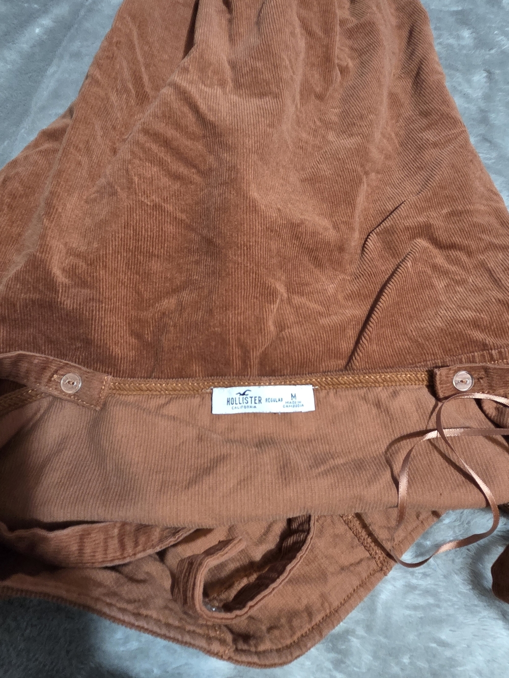 Hollister Rust-Brown Corduroy Mini Dress - Picture 9 of 9